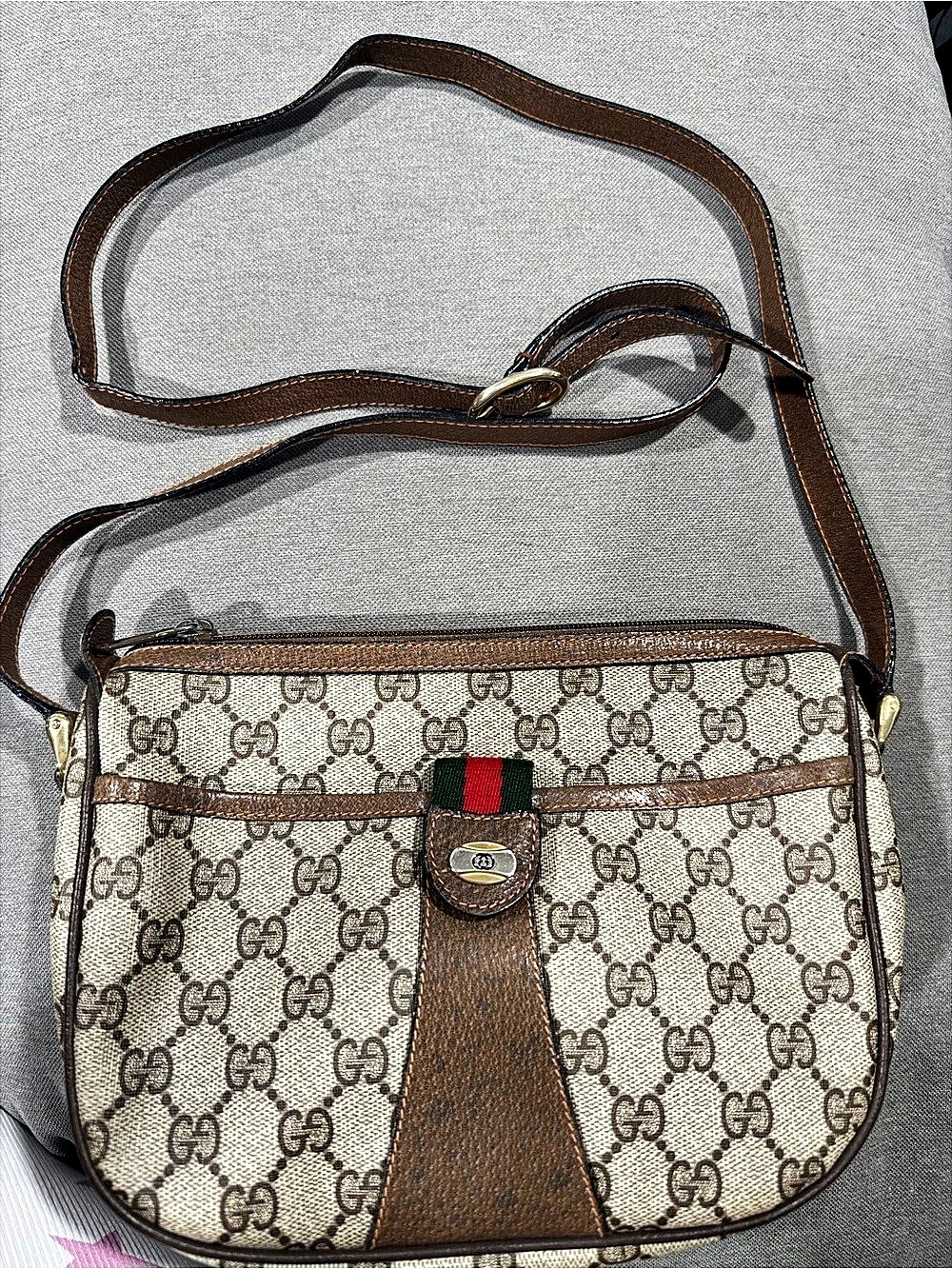 Gucci Vintage Gucci Sherry Line GG Supreme Monogram Crossbody Bag GG Monogram